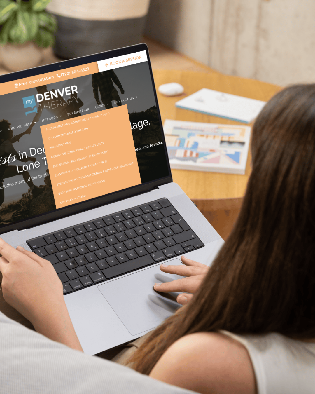 My Denver Therapy - Website UI Methods Menu
