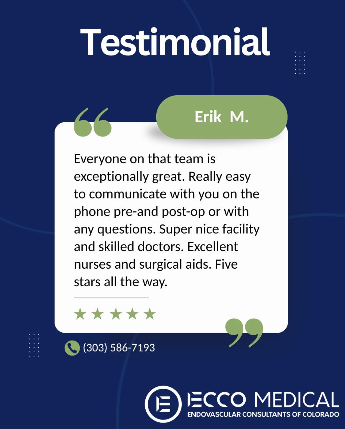 ECCO Medical - Patient Testimonial Erik M